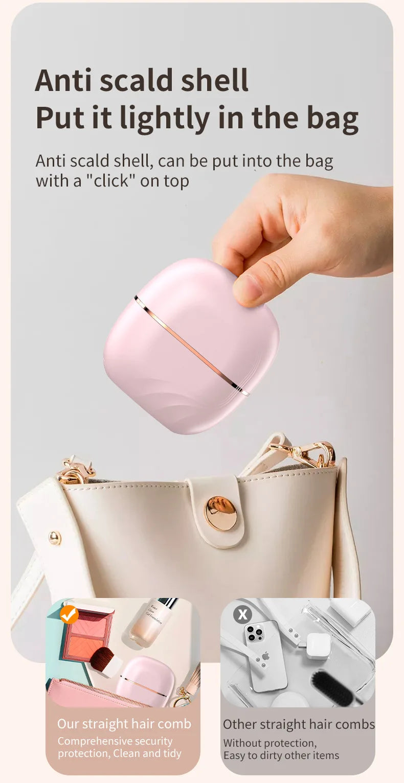 Hair Straightening Comb Portable