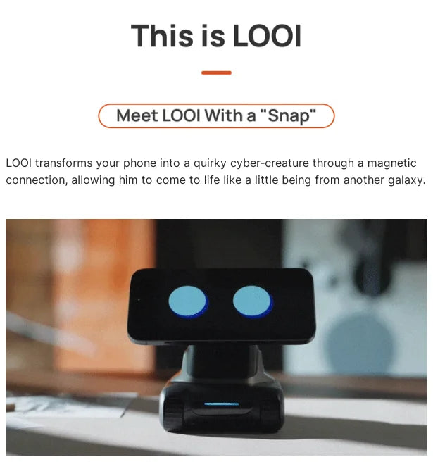 looi robot smartphone
