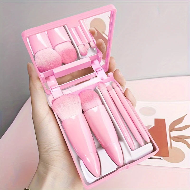 Makeup Brush Set With Mirror