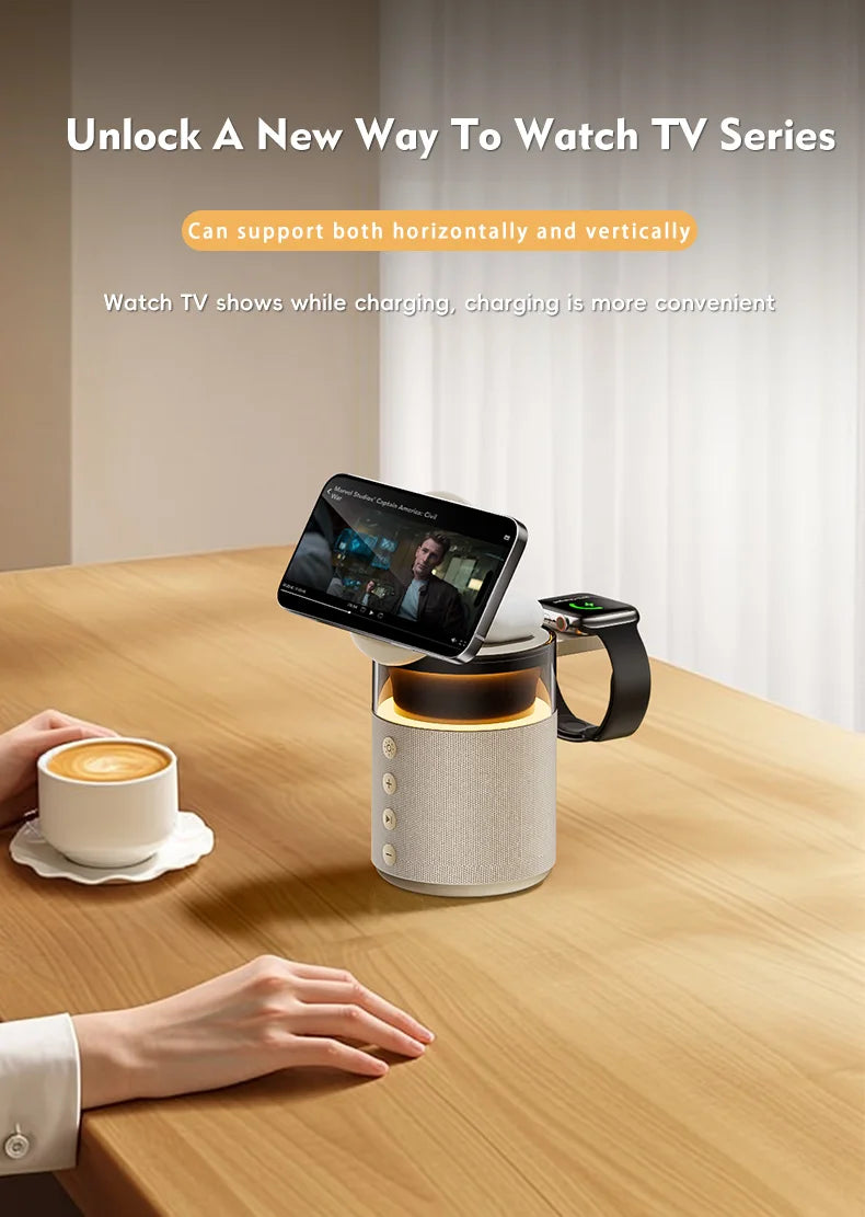 Magnetic Wireless Charging with Wireless Speaker