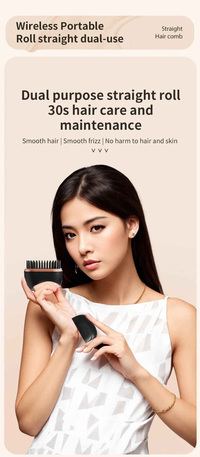 Hair Straightening Comb Portable