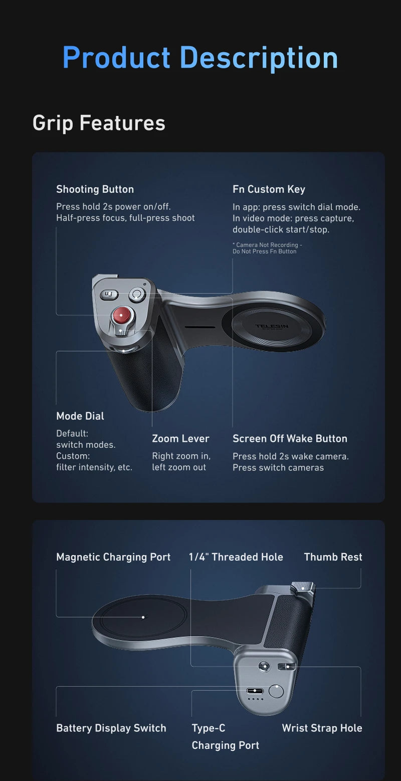 Magnetic Master Grip Kit for iPhone 17 Pro ProMax