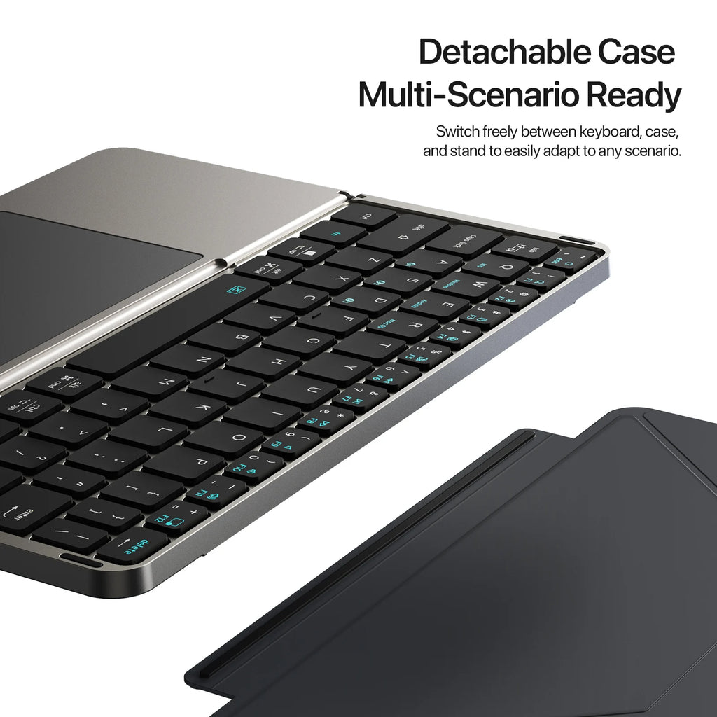 Foldable wireless Keyboard with Touchpad