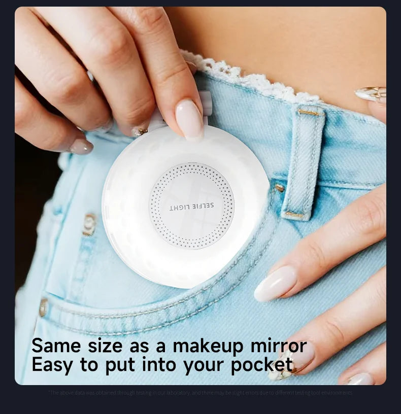 3-in-1 Magnetic LED Selfie Light Phone Holder Makeup Mirror for Magsafe