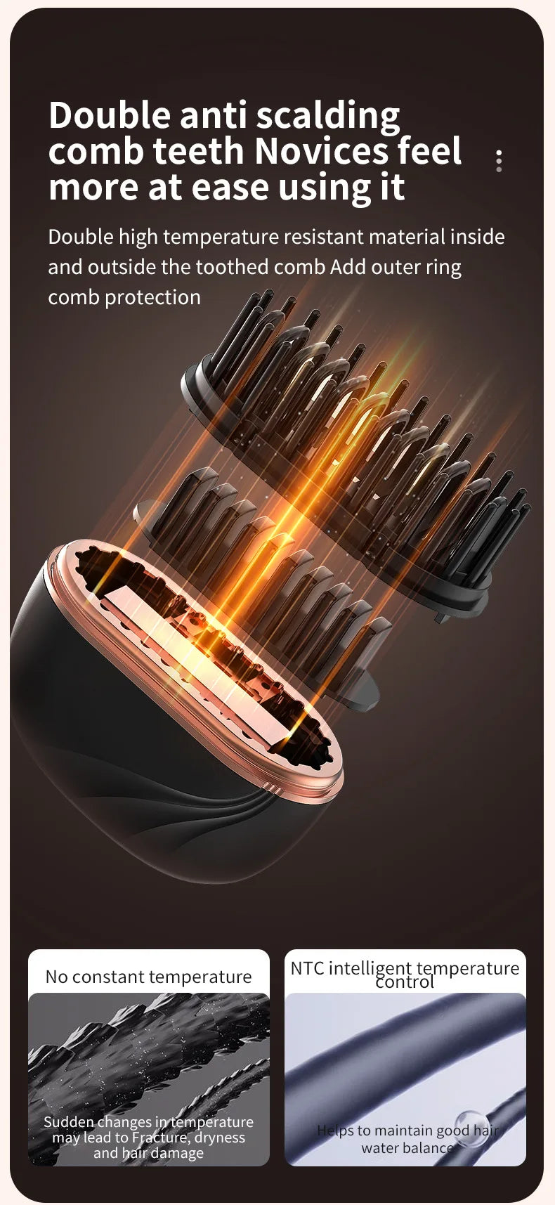 Hair Straightening Comb Portable