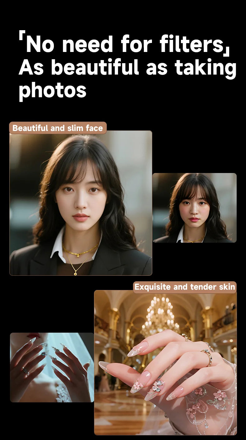 3-in-1 Magnetic LED Selfie Light Phone Holder Makeup Mirror for Magsafe