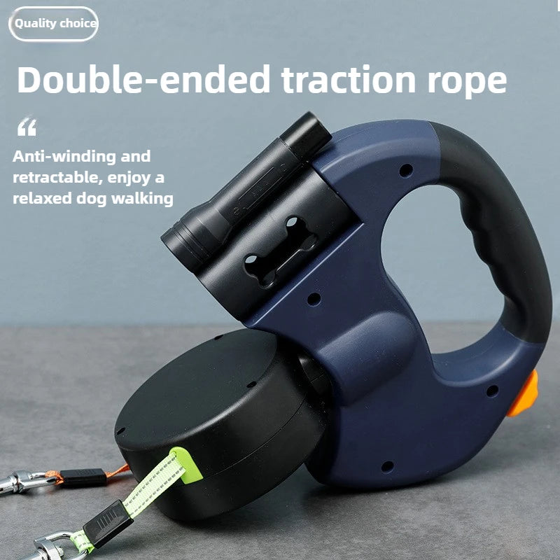 Retractable Double Dog Leash