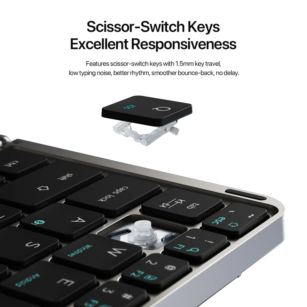 Foldable wireless Keyboard with Touchpad
