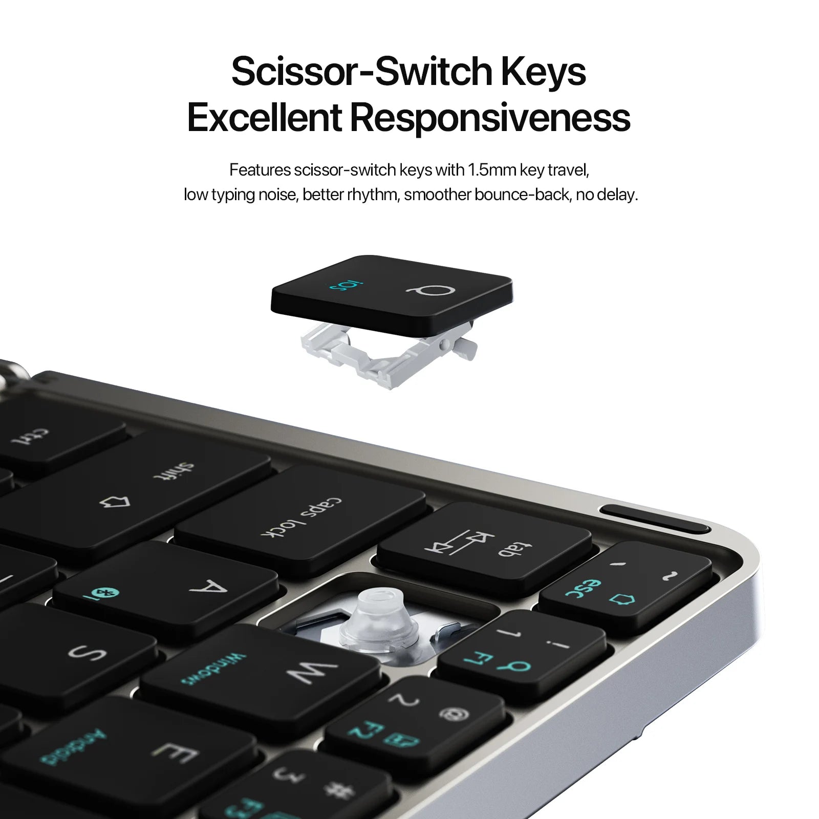 Foldable wireless Keyboard with Touchpad