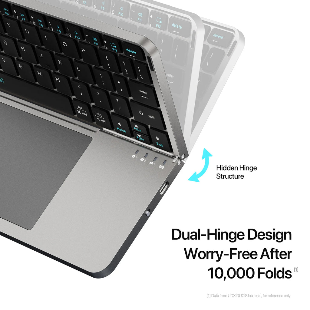 Foldable wireless Keyboard with Touchpad