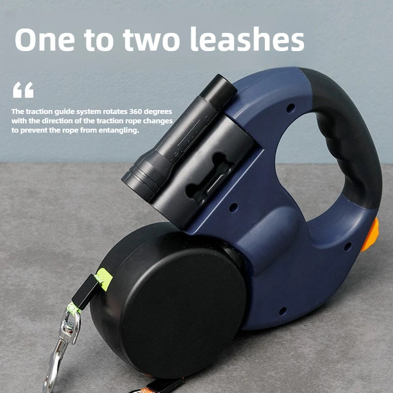 Retractable Double Dog Leash